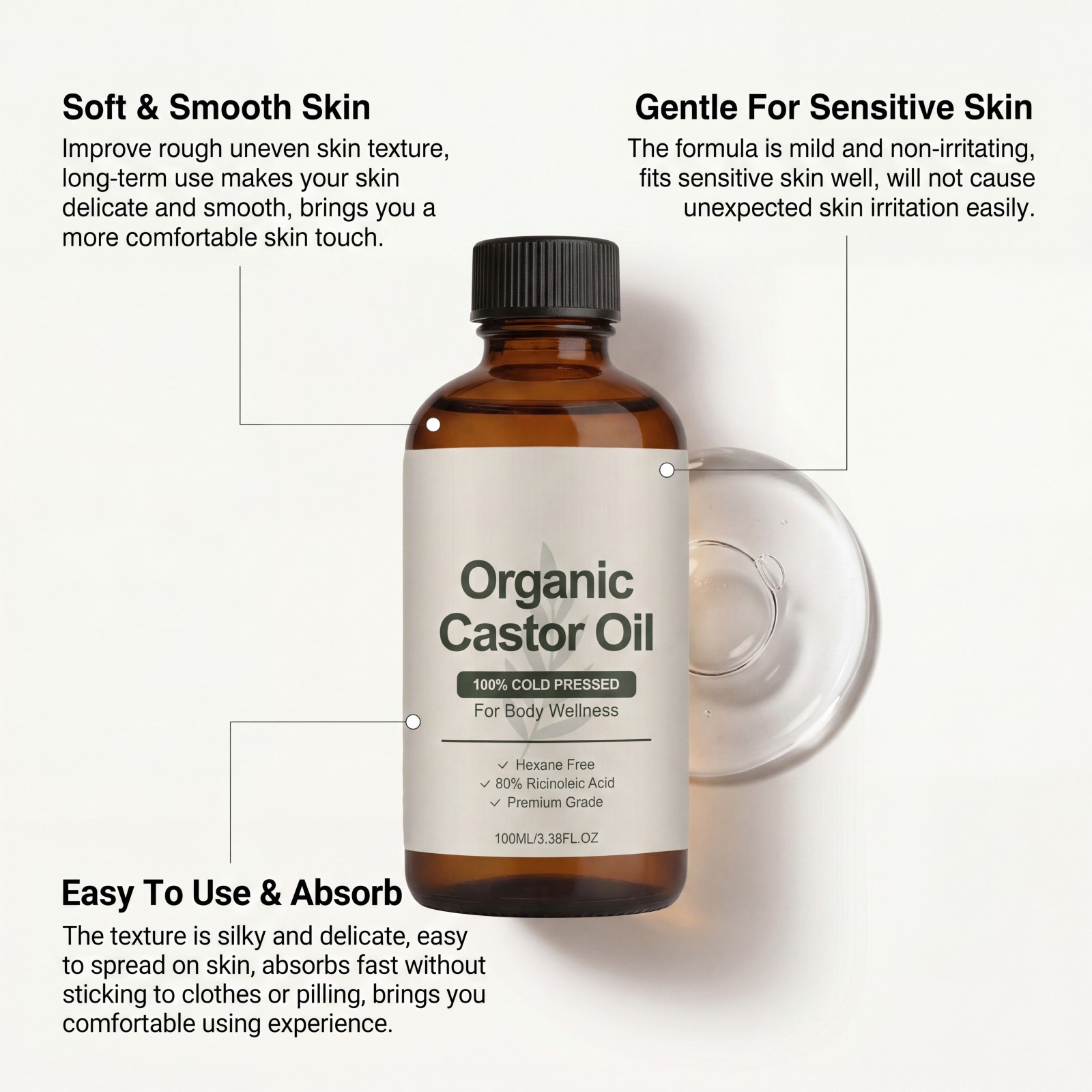 Body Moisturizer Oil Organic C - Castor Oil Cold Press review and price