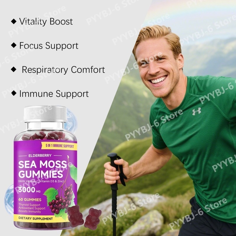 Elderberry Sea Moss Gummies wi - Hair Care Zinc review and price
