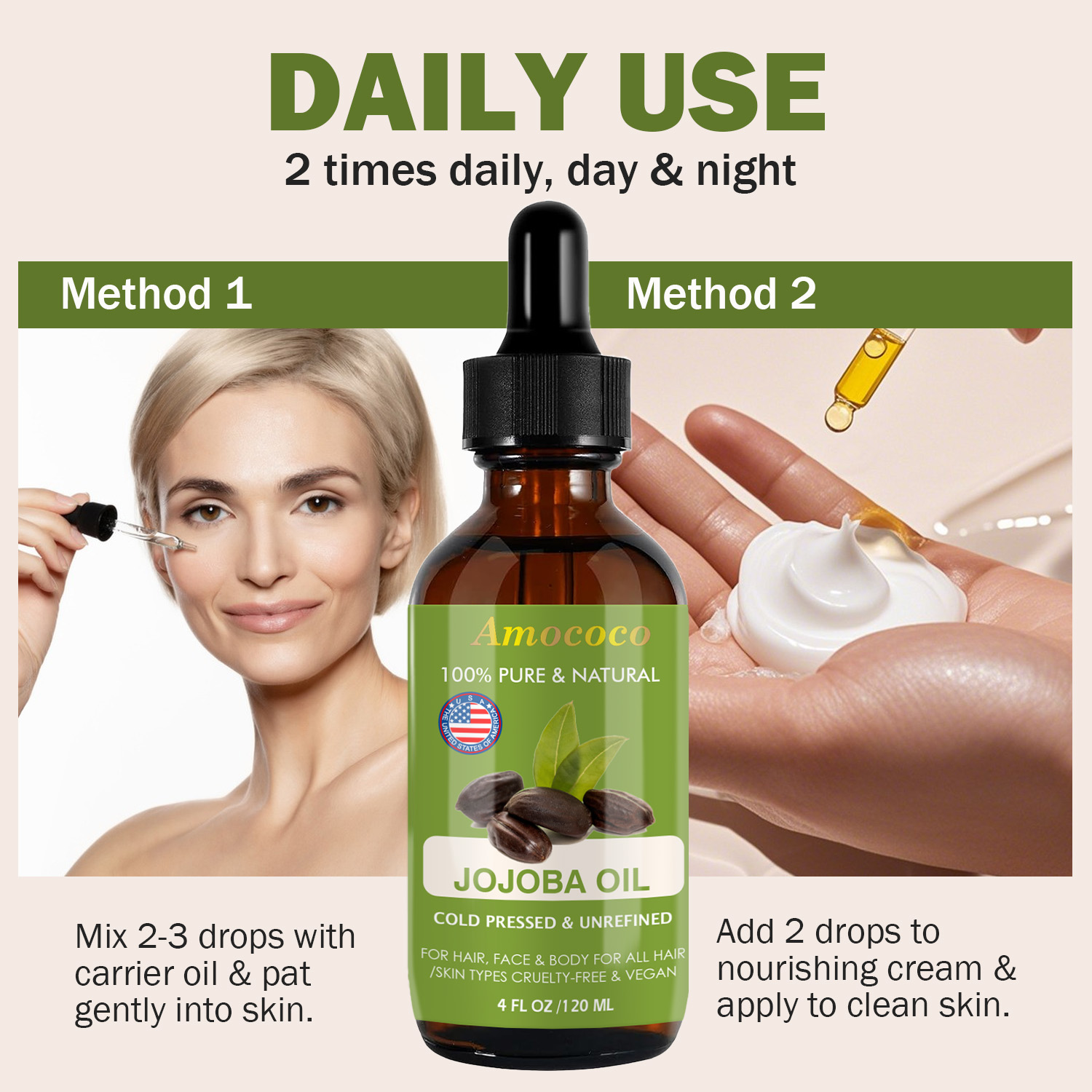 Amococo 2pcs Jojoba Oil and Ro - Castor Oil Cold Press review and price