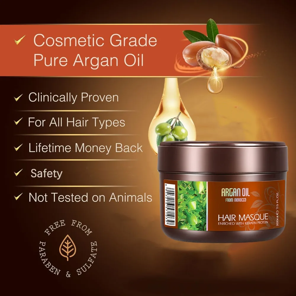 Keratin Argan Oil Hair Mask De - Deep Conditioner Mask review and price