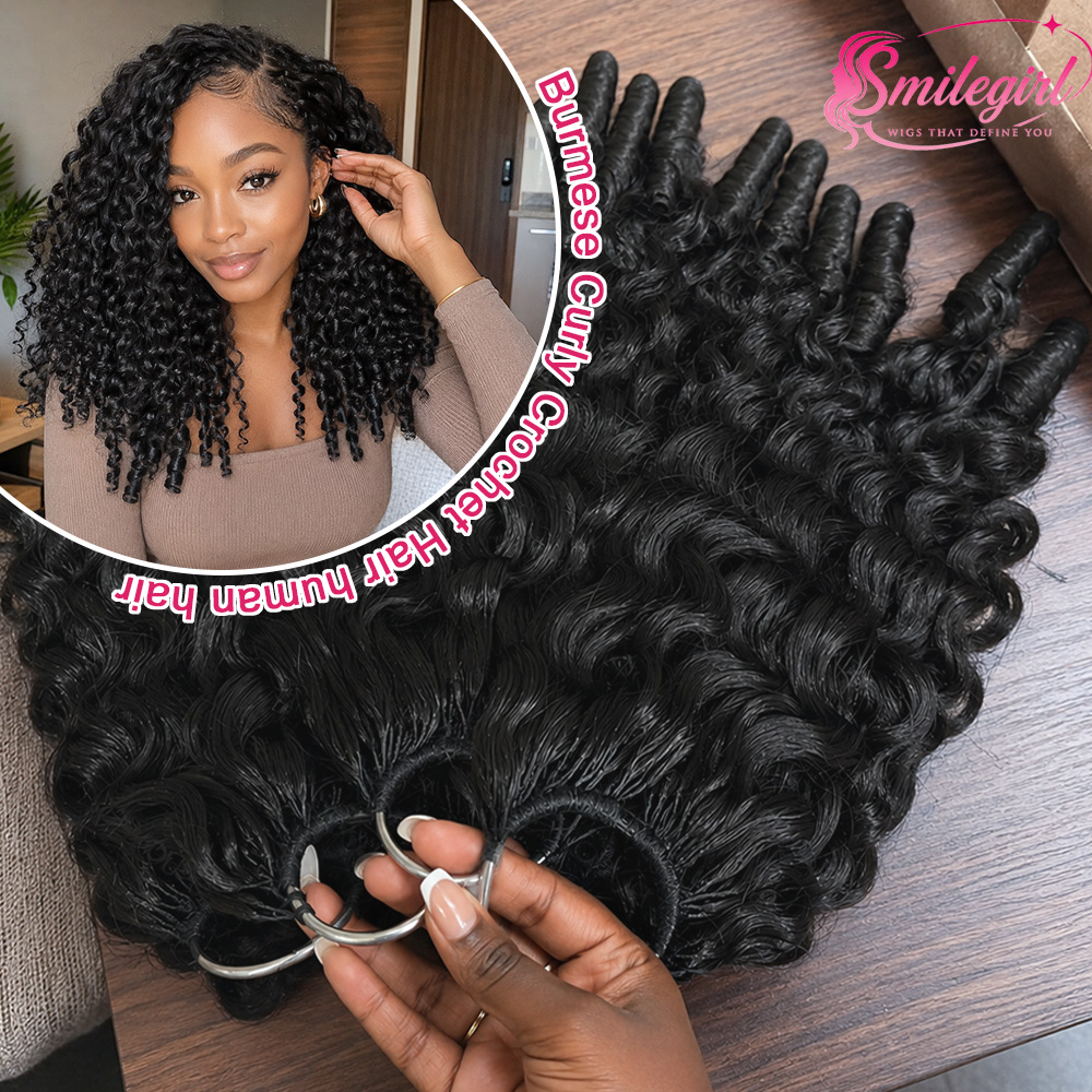 Burmese Curly Crochet Human Ha - Feather Hair Extension review and price