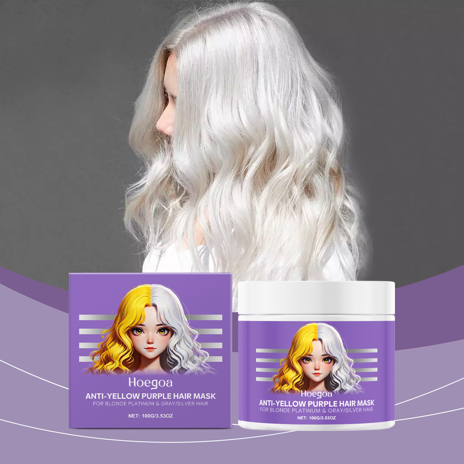 Purple Hair Mask Cover Gray Ha - Deep Conditioner Mask review and price