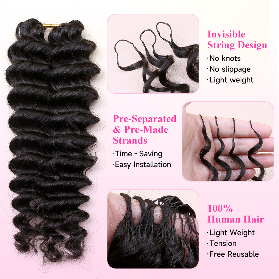Natural Deep Wave Feather Croc - Feather Hair Extension review and price