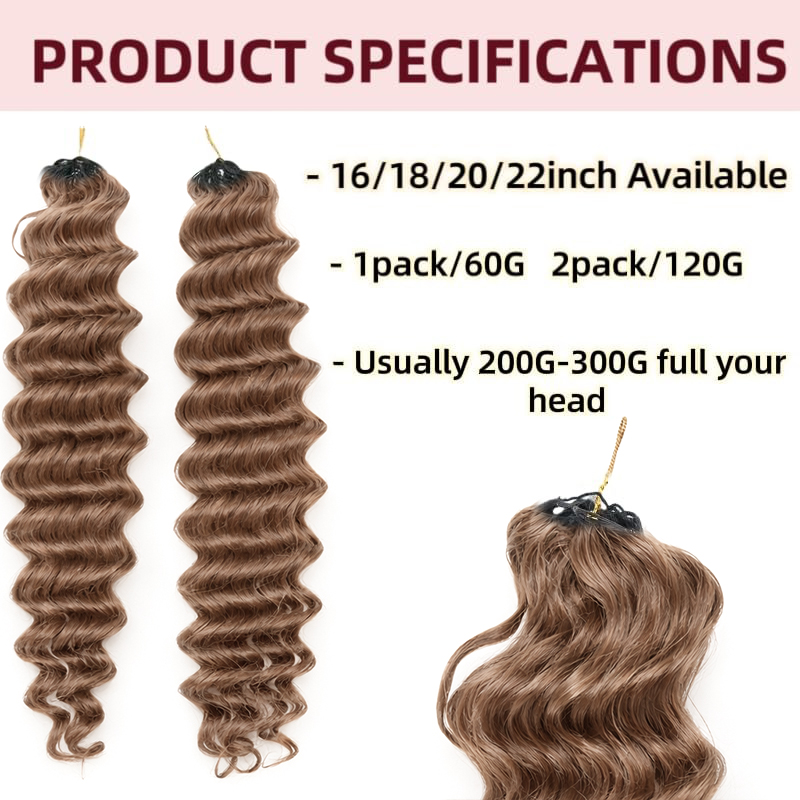 Honey Brown Deep Wave Crochet  - Hair Care Honey review and price