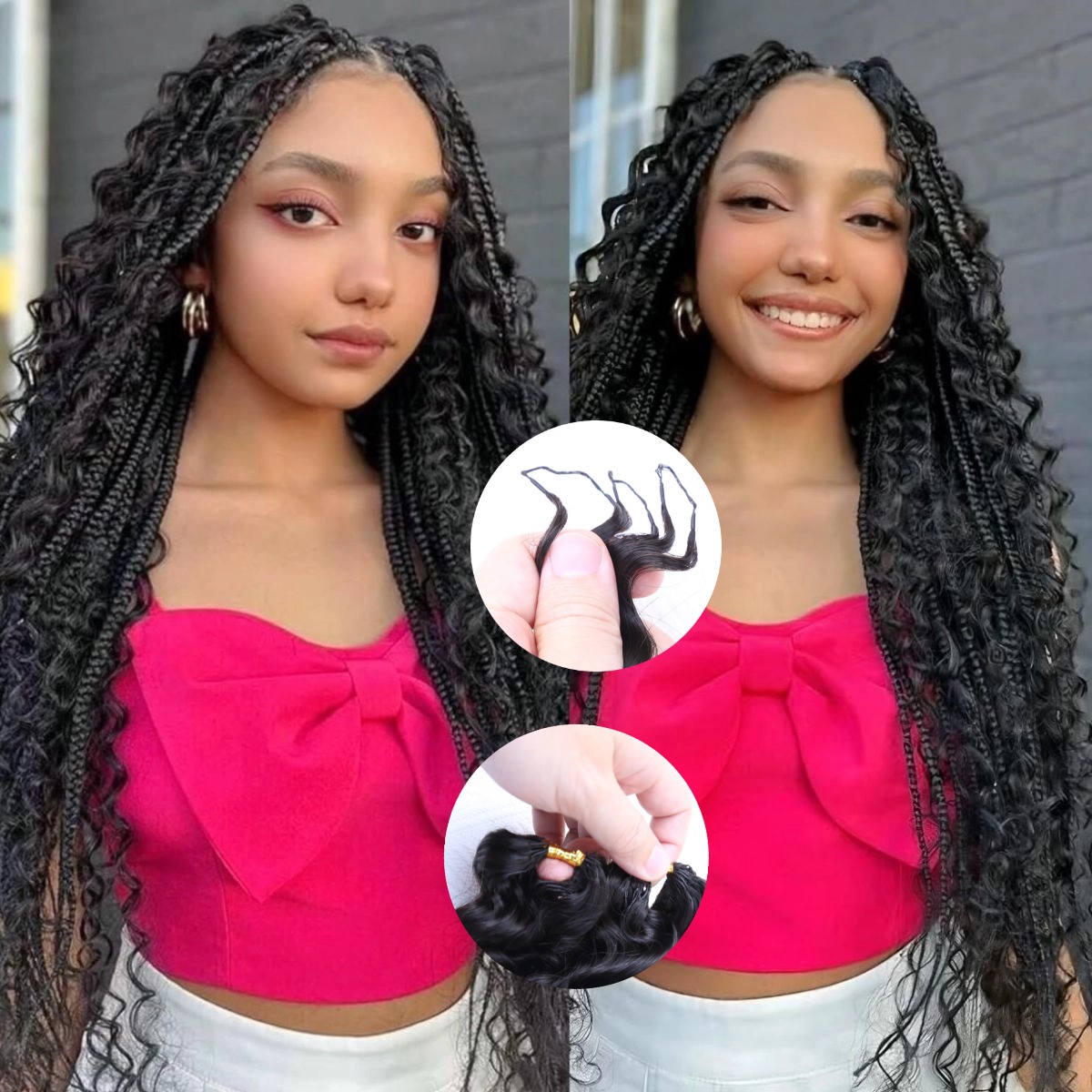 Deep Wave Feather Crochet Brai - Feather Hair Extension review and price