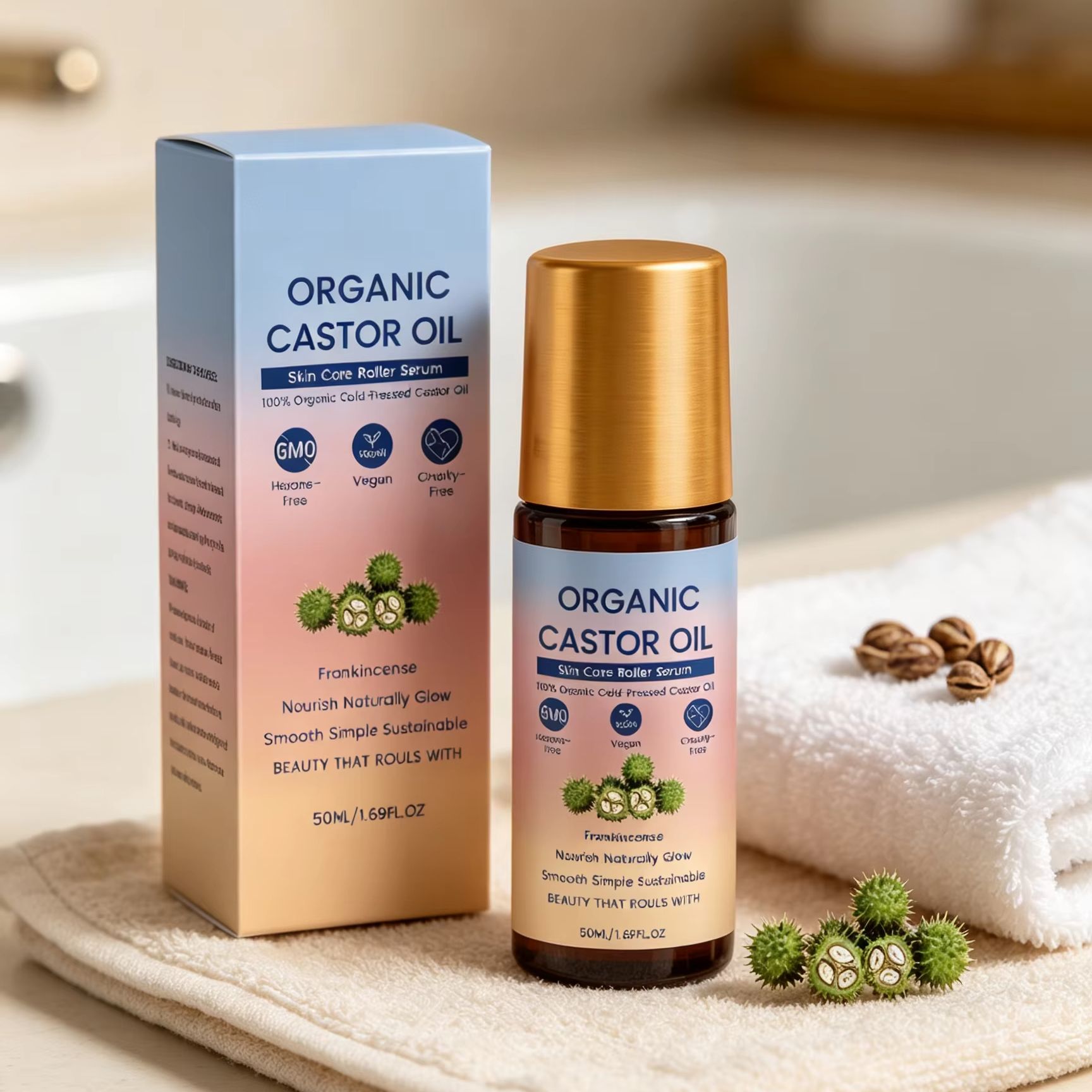 Organic Castor Oil Roll-On Col - Castor Oil Cold Press review and price