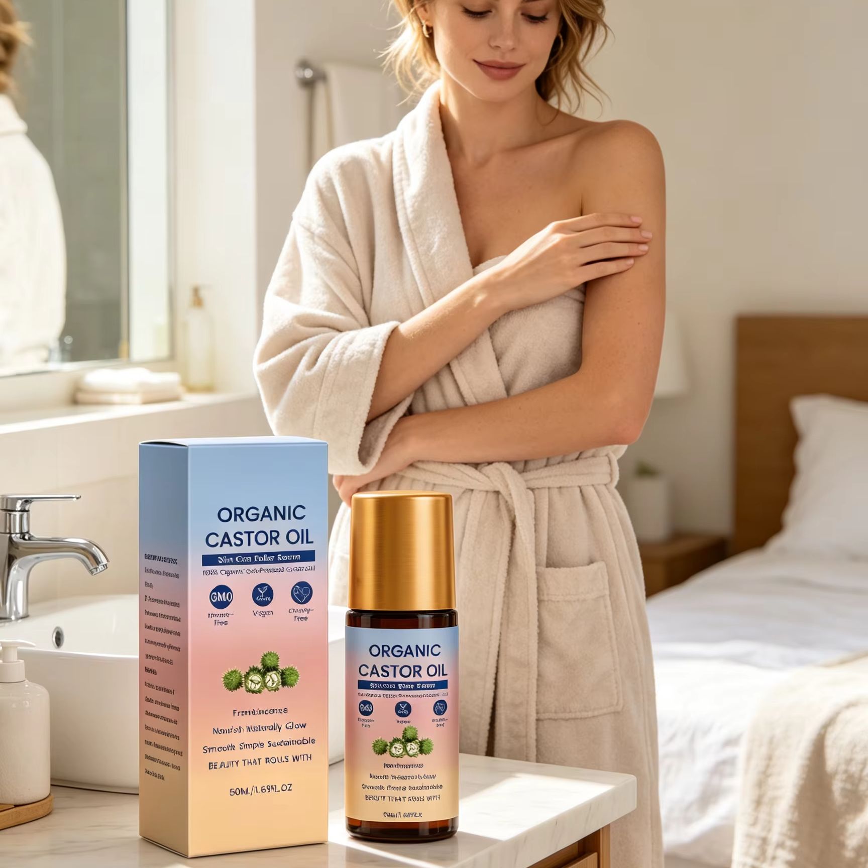 Organic Castor Oil Roll-On Col - Castor Oil Cold Press review and price